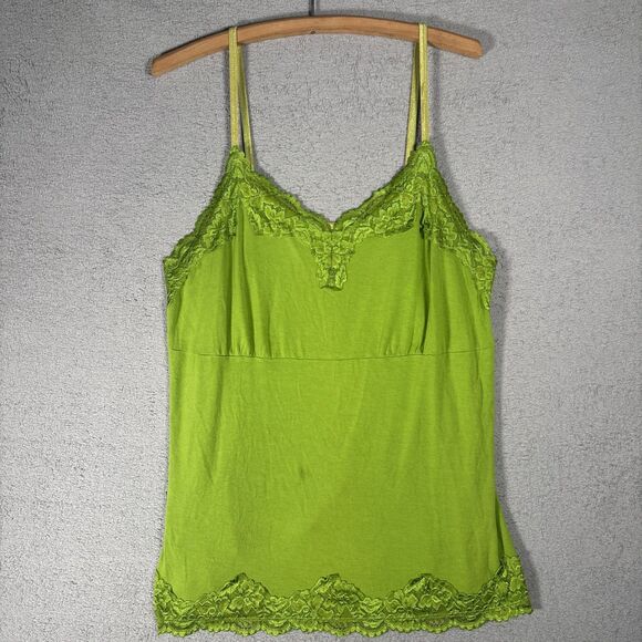 Lane Bryant Tops - Lane Bryant Babydoll Top Size‎ 18/20 Moss Green Lace Detail Y2K Inspired Ditsy